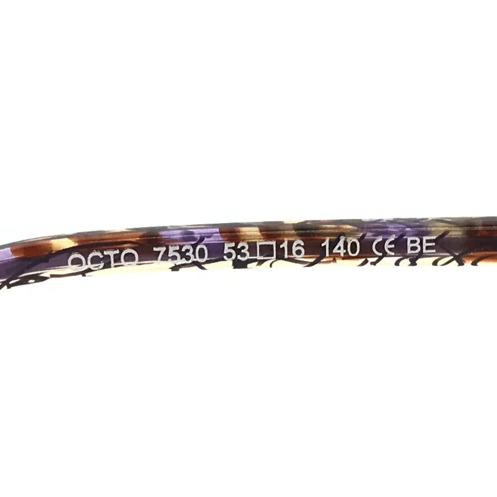 Boz Eyeglasses Frames OCTO 7530 Purple Red Matte Geometric Full Rim 53-16-140